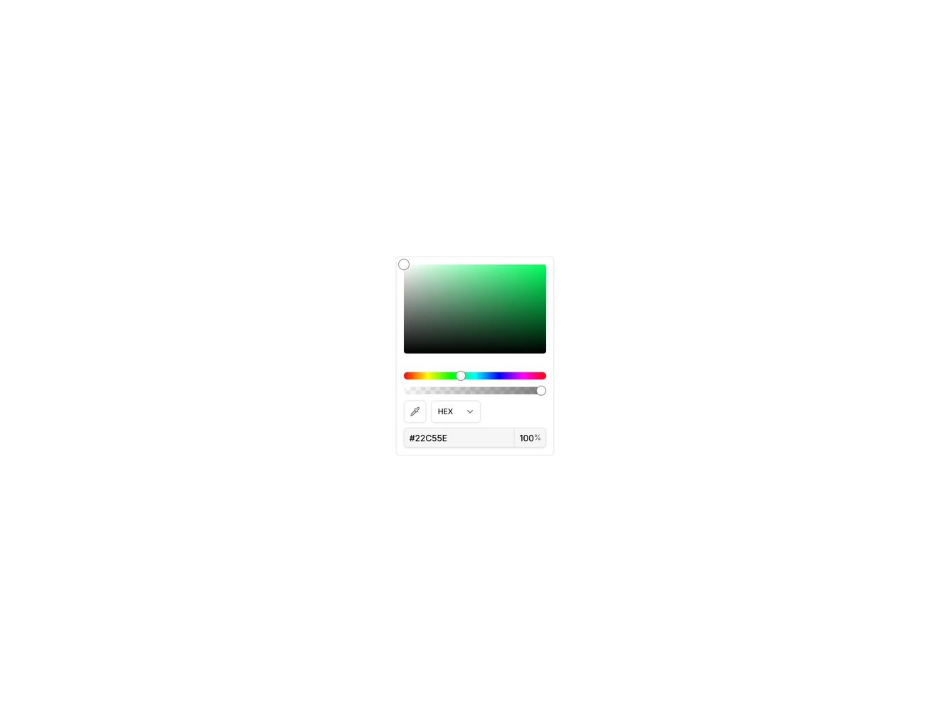 Shadcn Color Picker Alpha 1 component