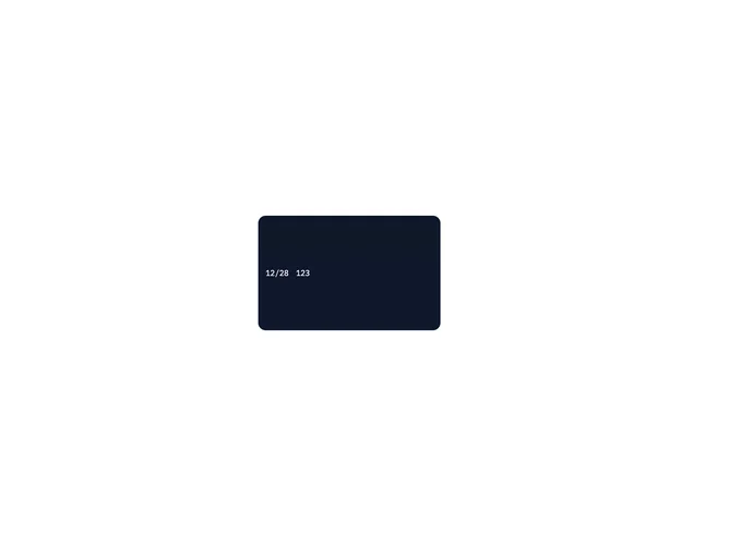 Shadcn Credit Card Back 1 component