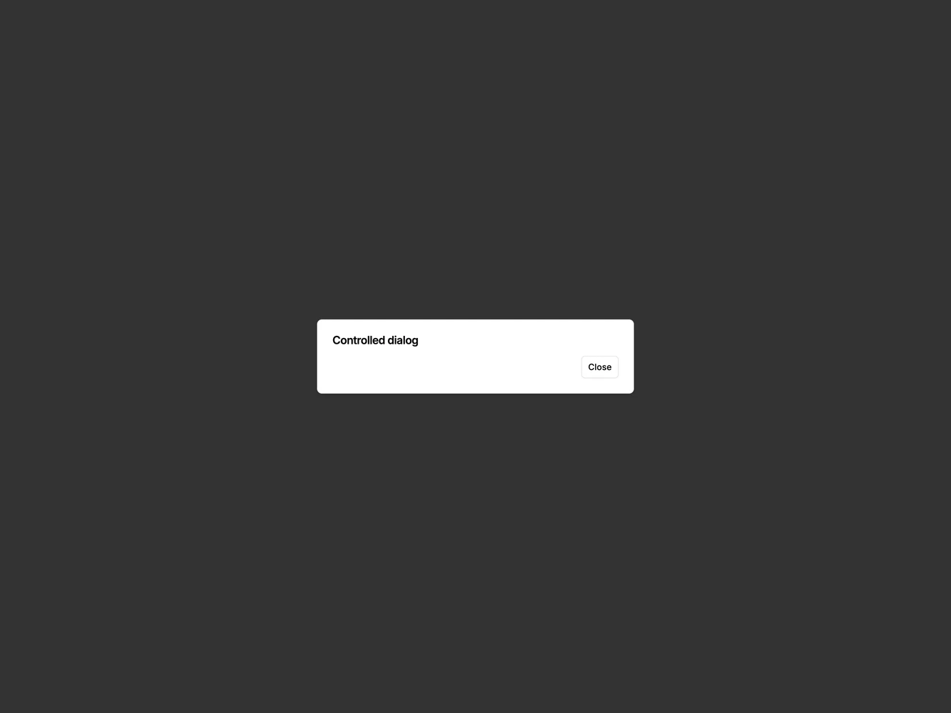 Shadcn Dialog Stack Controlled 1 component
