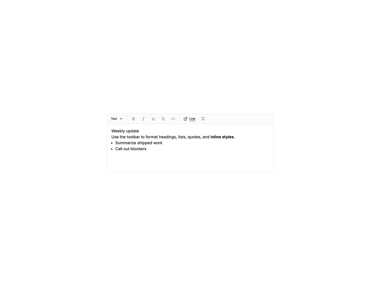 Shadcn Editor Toolbar 1 component