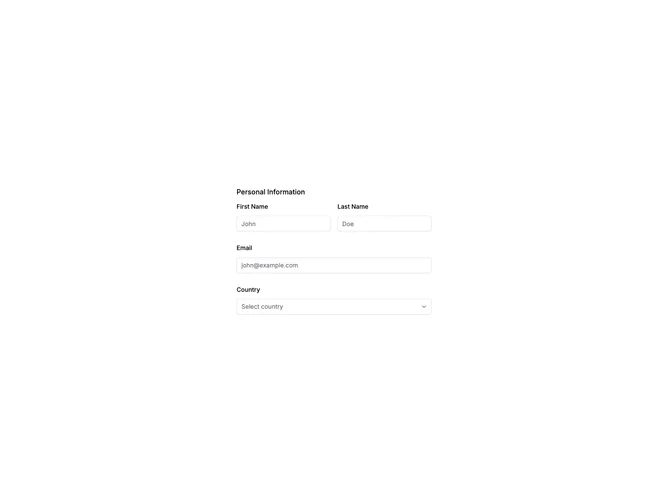 Shadcn Field Advanced 6 component