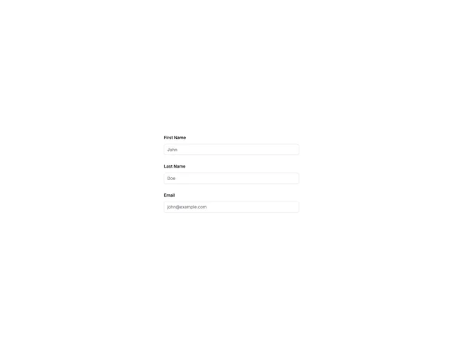 Shadcn Field Basic Inputs 4 component