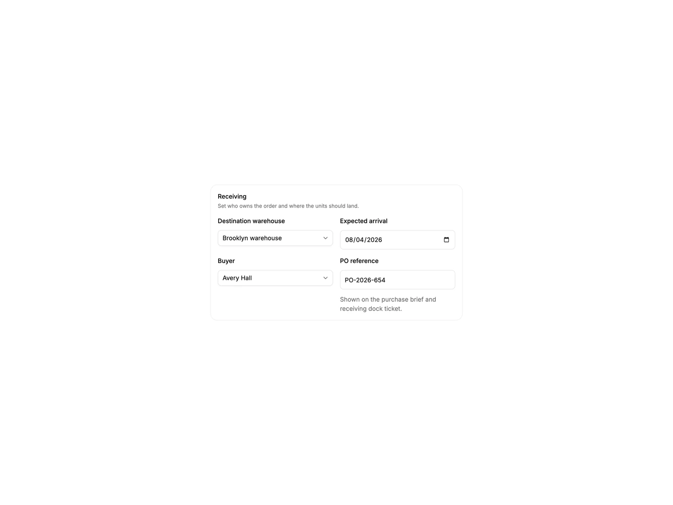 Field Order Editor 1 - Destination and reference fields