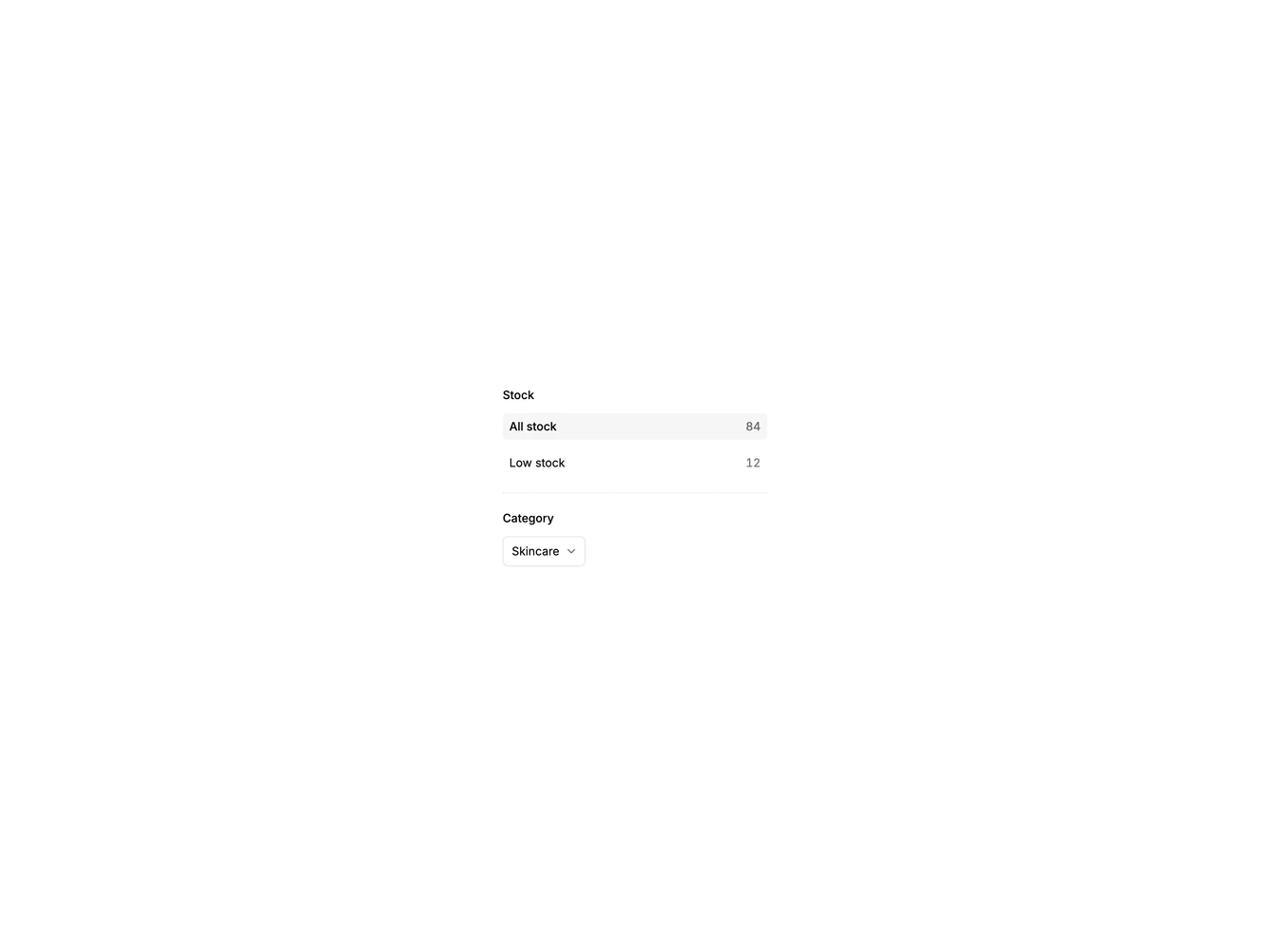 Shadcn Filter Panel Components