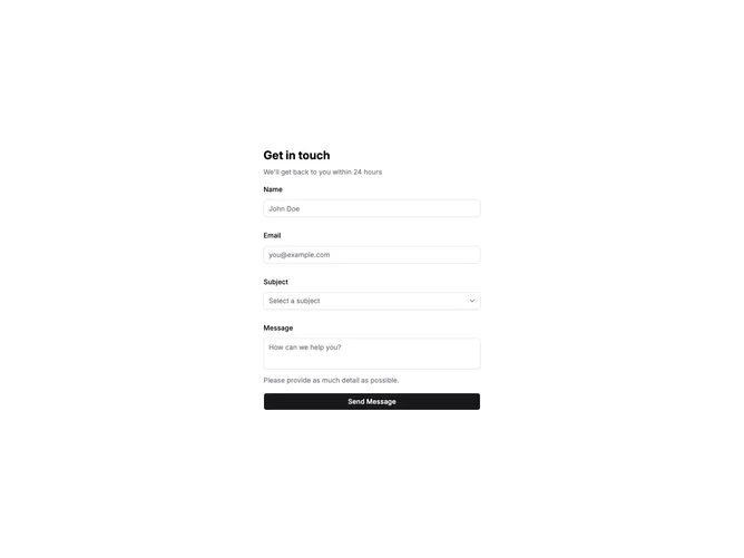 Shadcn Form Patterns 4 component