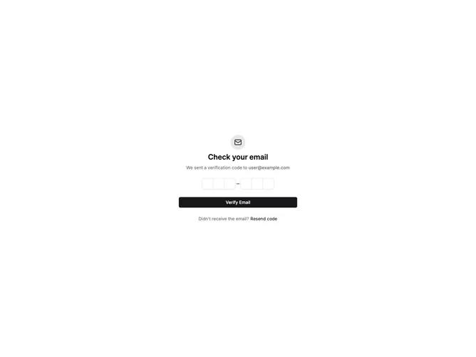 Shadcn Input Otp Use Cases 1 component