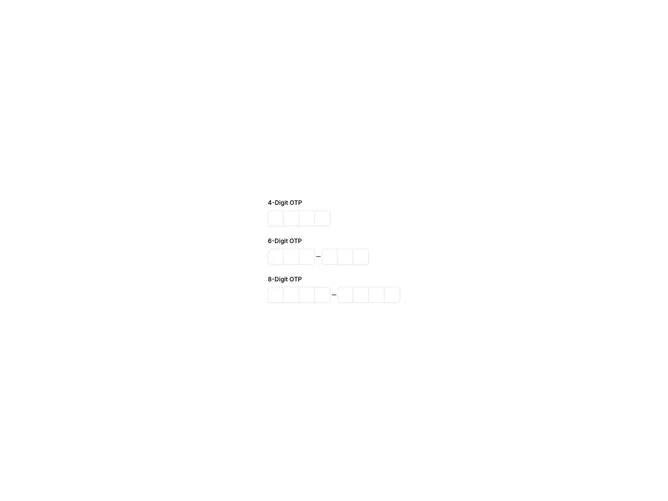 Shadcn Input Otp Variants 3 component