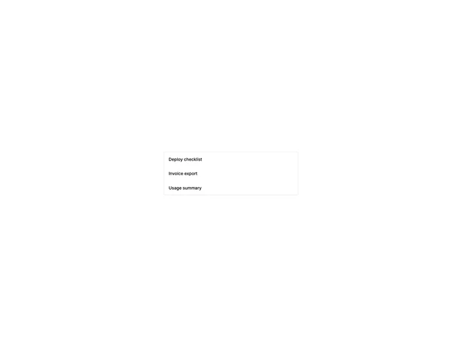 Shadcn List Stacked Context Menu component