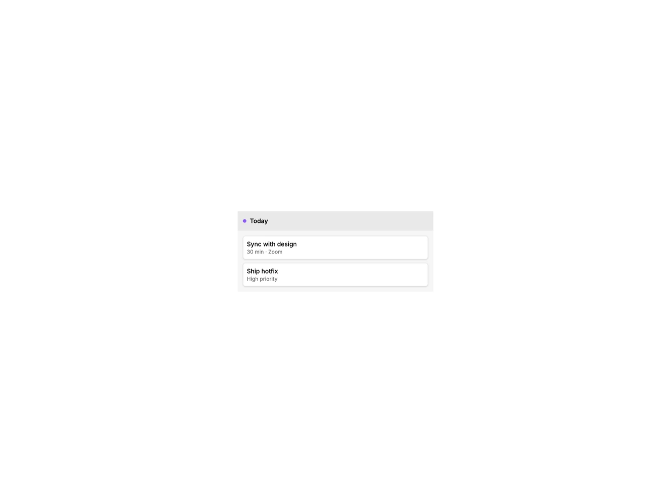 Shadcn List Content 1 component