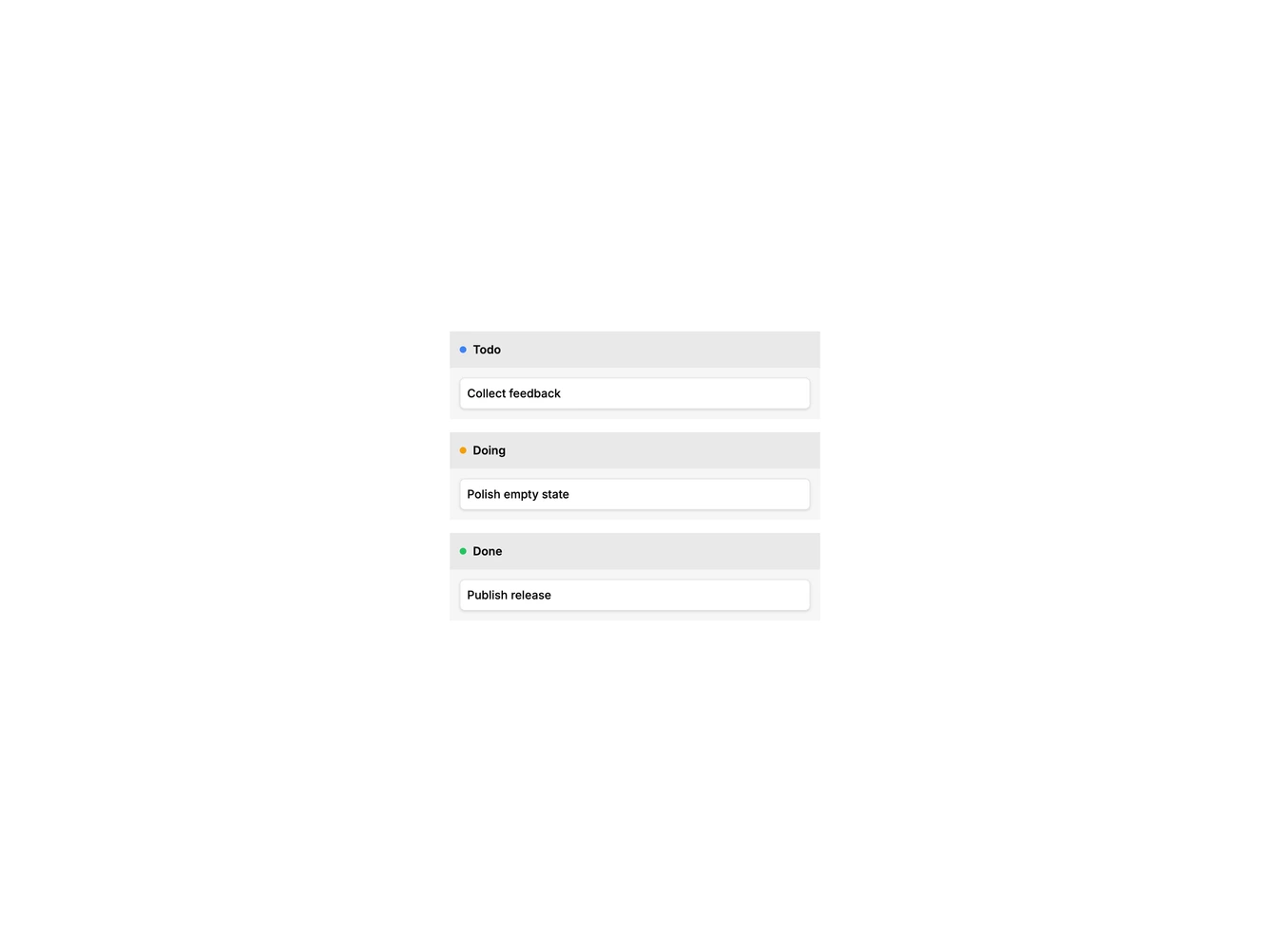 Shadcn List Groups 1 component