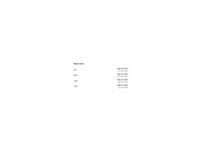 Shadcn Relative Time Composition 1 component