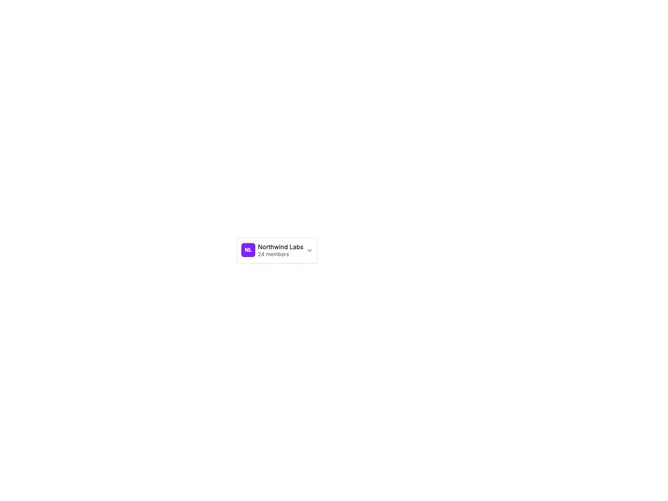 Shadcn Select Workspace Switcher component