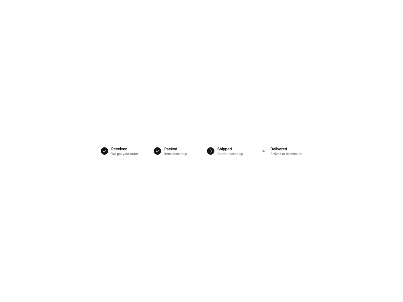 Shadcn Stepper Noninteractive 1 component