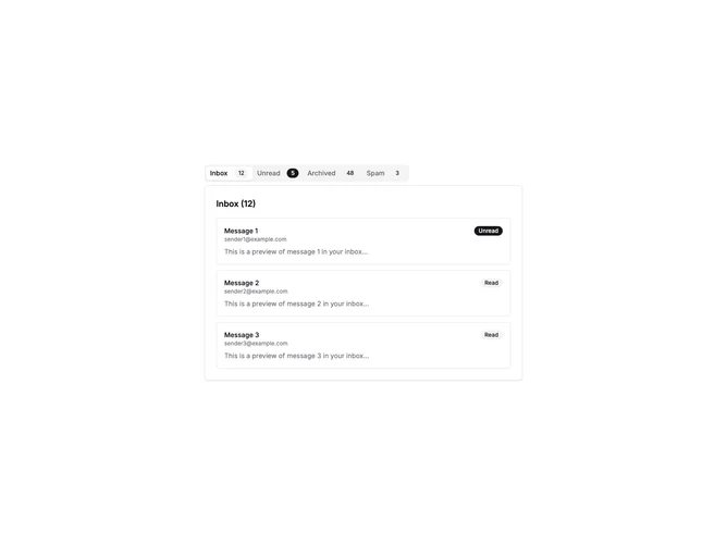Shadcn Tabs Advanced 1 component