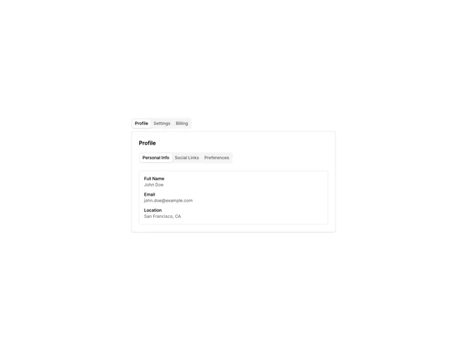 Shadcn Tabs Advanced 3 component