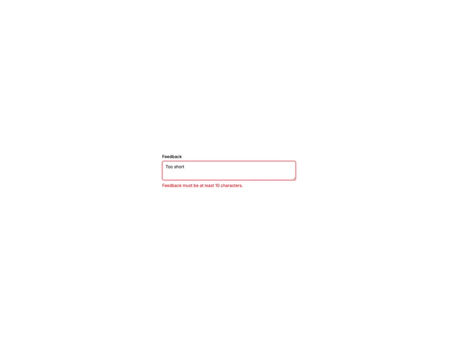 Shadcn Textarea Form 3 component