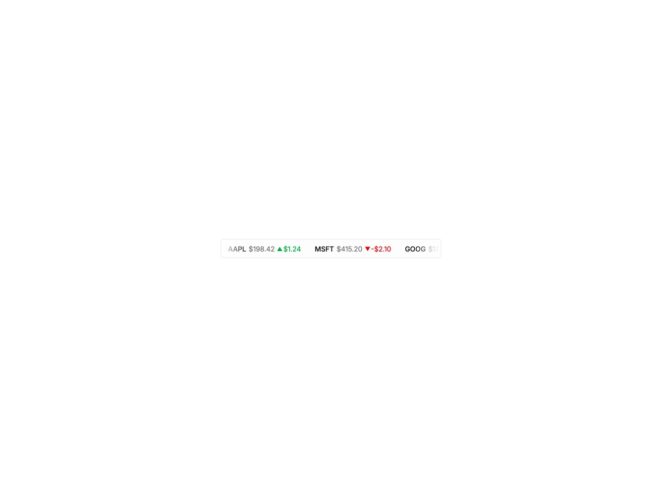 Shadcn Ticker Marquee 1 component