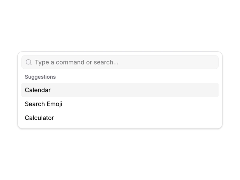 Shadcn Command Components