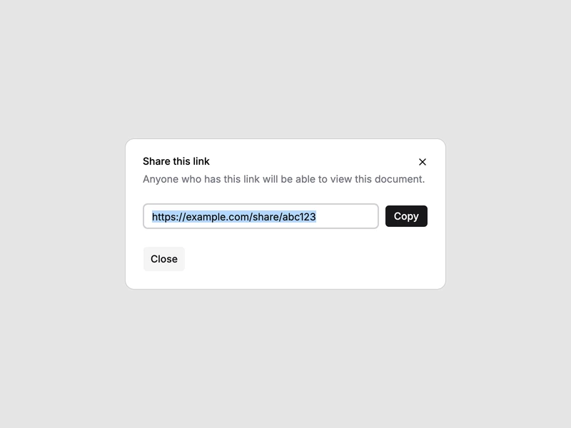 Shadcn Dialog Components