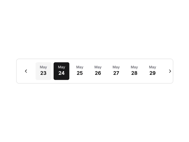 Shadcn Mini Calendar Components