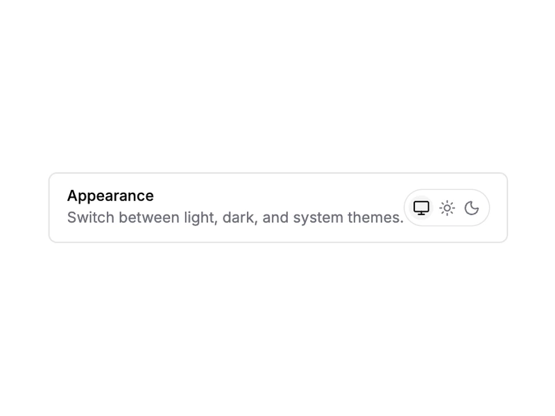 Shadcn Theme Switcher Components