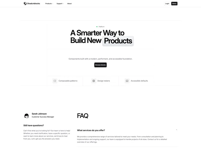 Shadcn Faq Pages