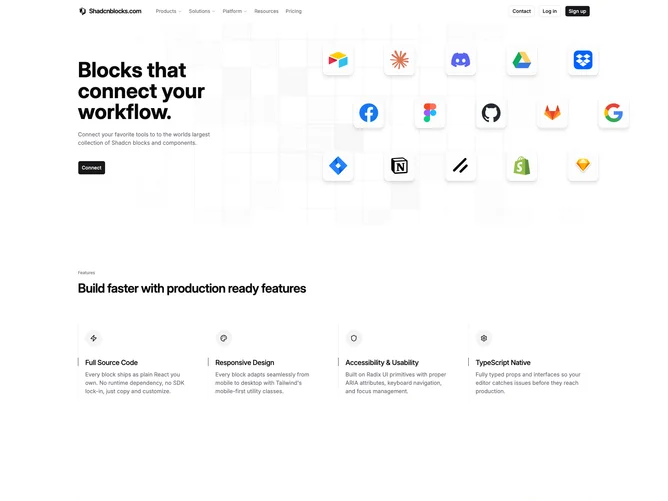Shadcn Integrations Pages