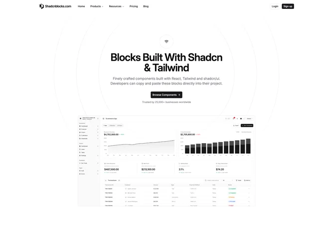 Shadcn Landing Page 1 page