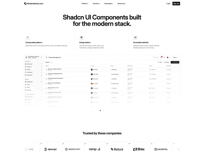 Shadcn Landing Page 18 page
