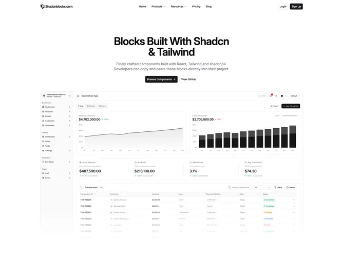 Shadcn Landing Page 3 page