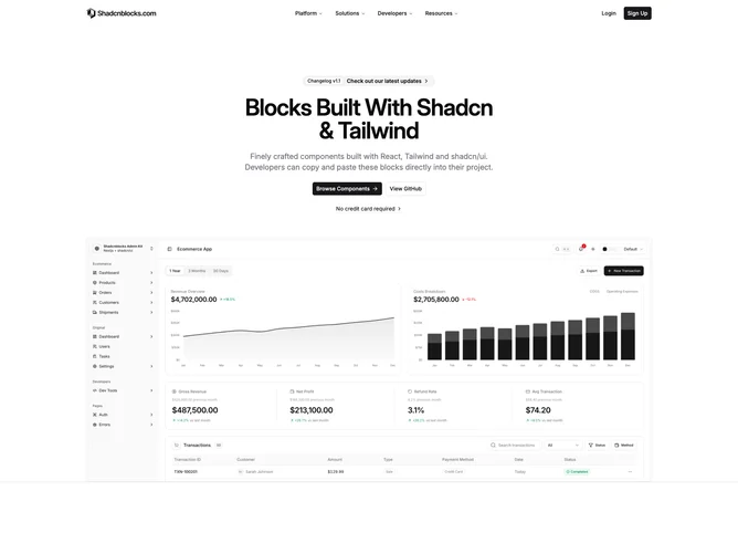 Shadcn Landing Page 5 page