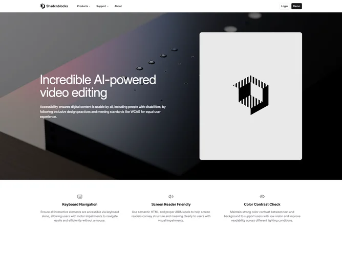 Shadcn Landing Page 8 page