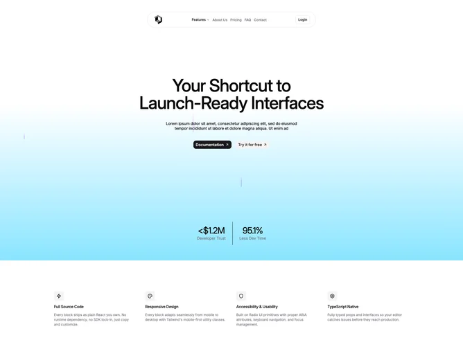 Shadcn Landing Page 9 page