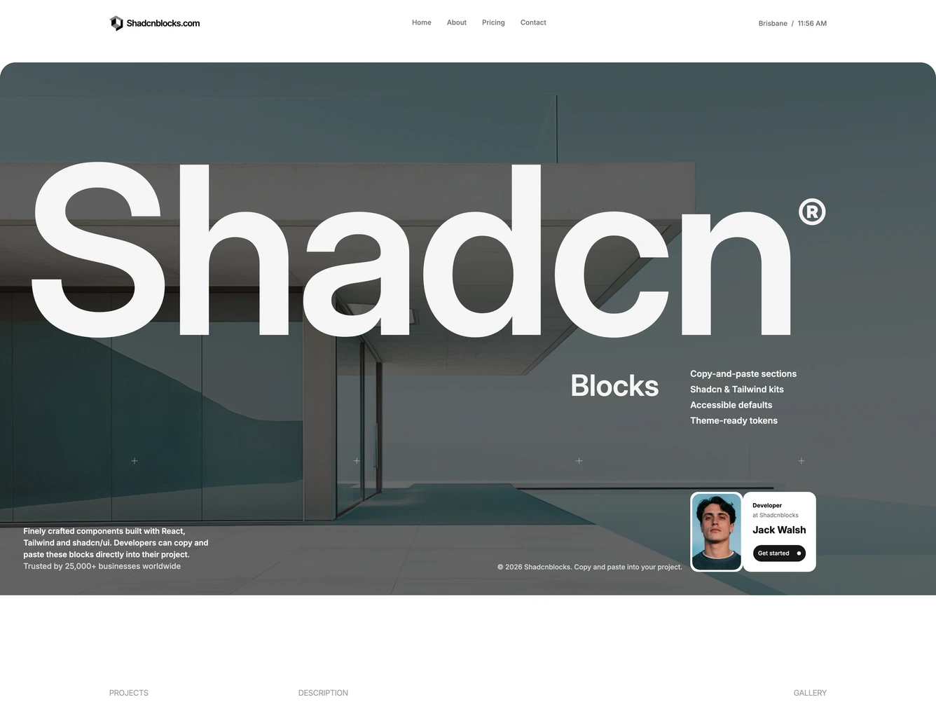 Shadcn Portfolio Page 3 page
