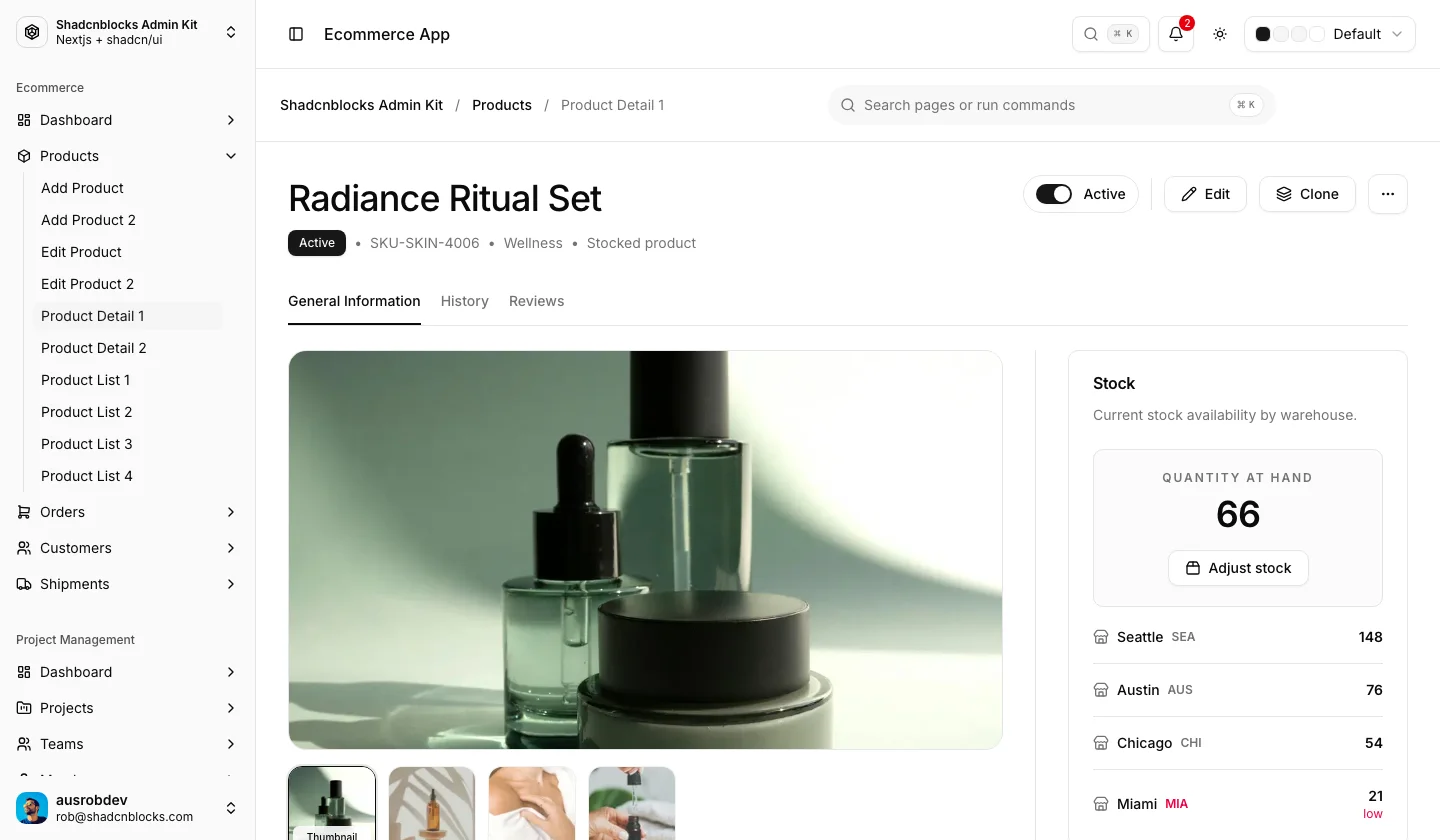 Ecommerce · Product Detail 1