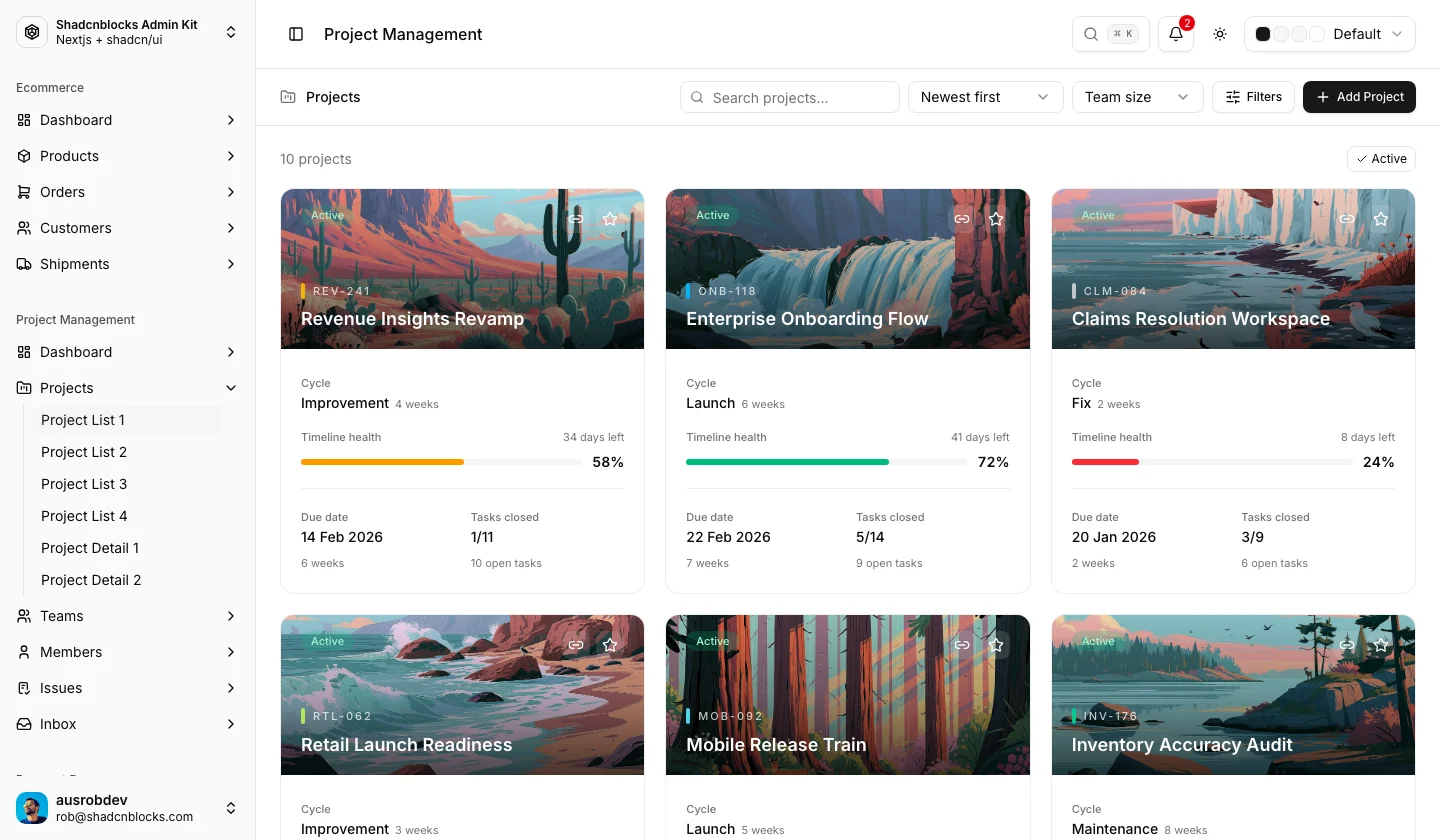 Projects · Project List 1