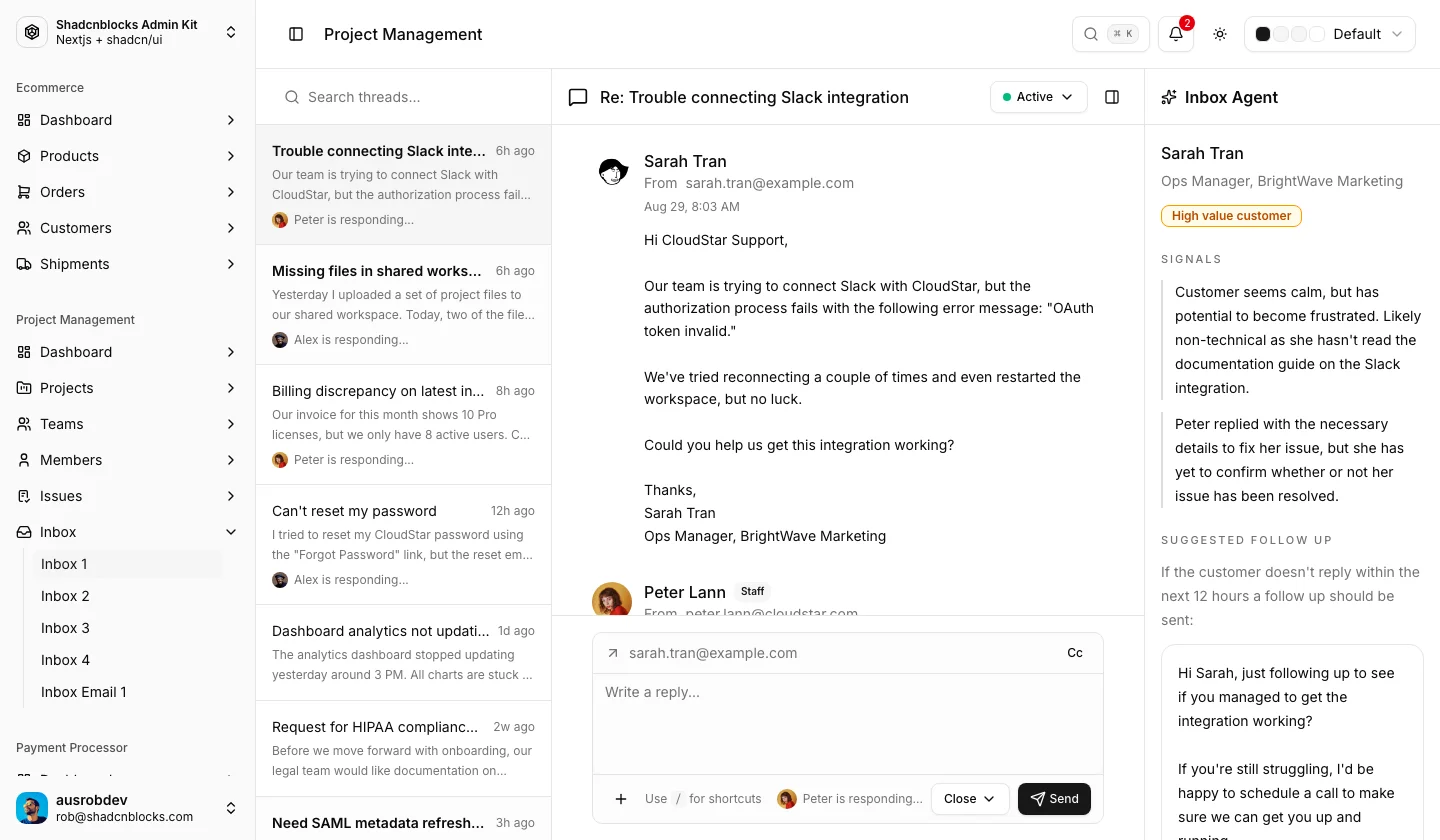 Projects · Inbox 1