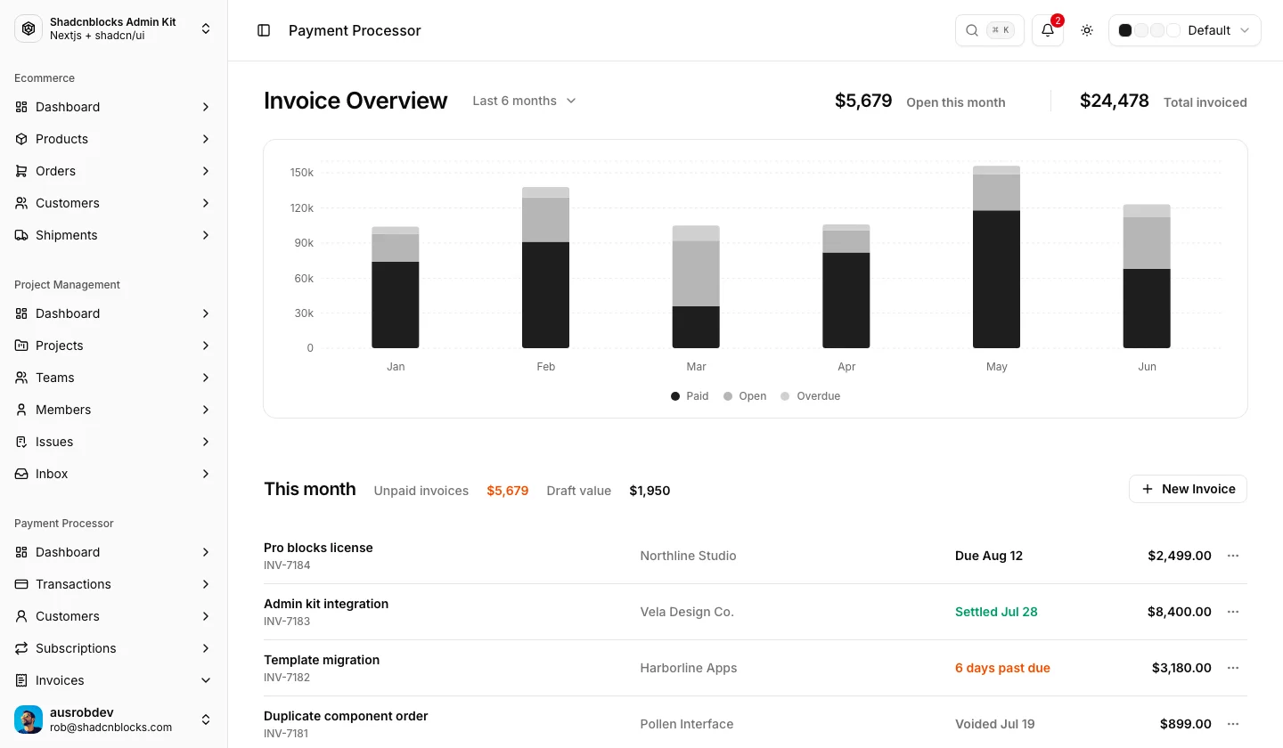 Payments · Invoice List