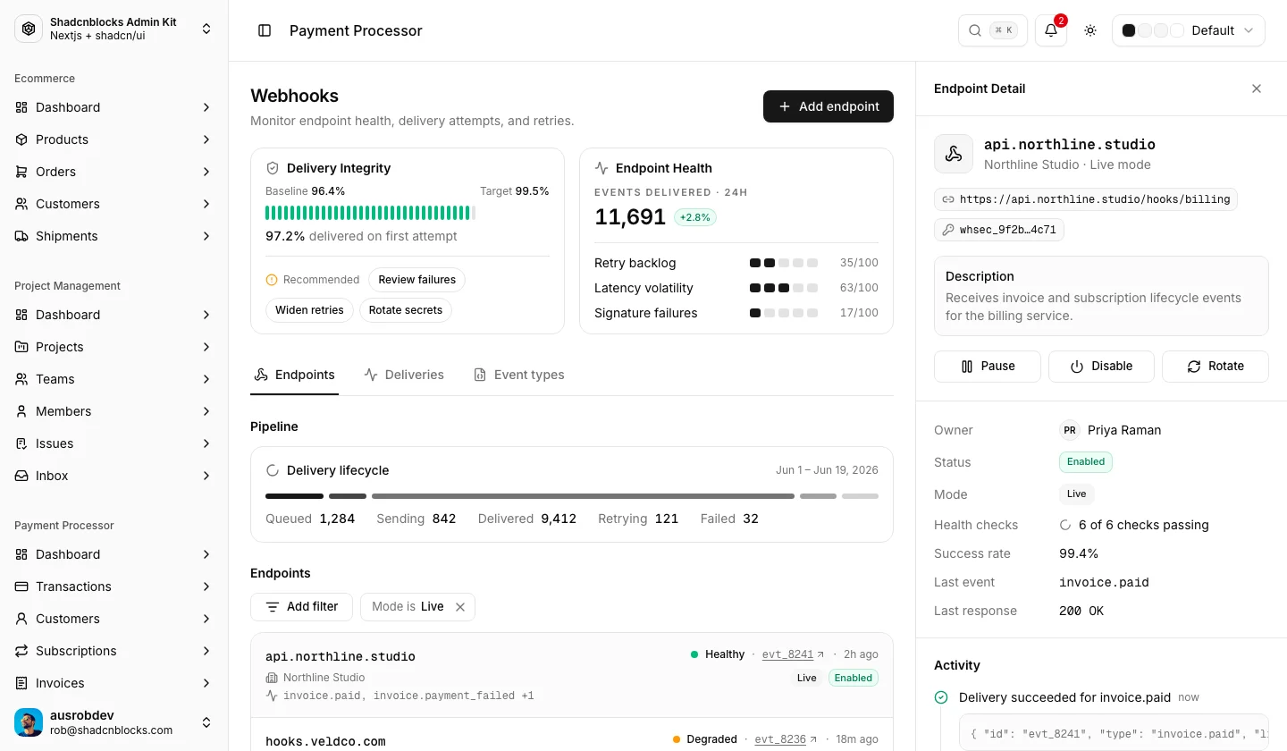 Payments · Webhooks