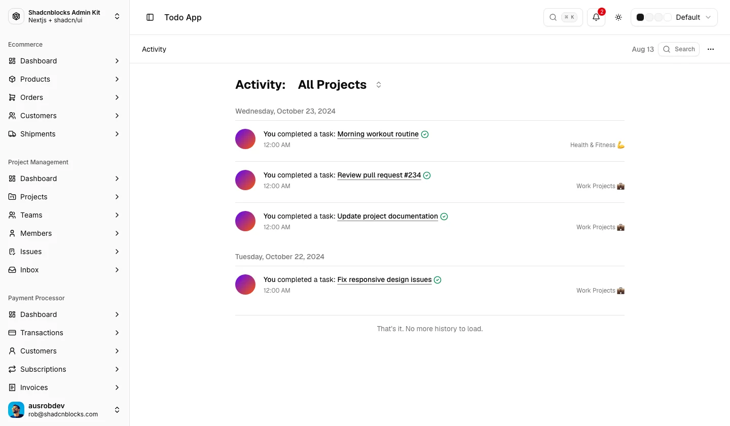 Todo · Activity