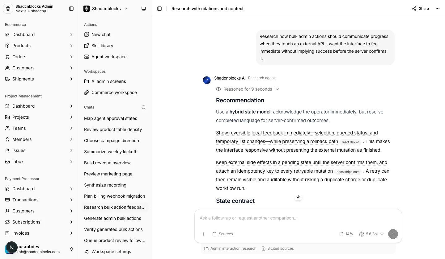AI · Conversation 10 — Shadcn Admin Kit
