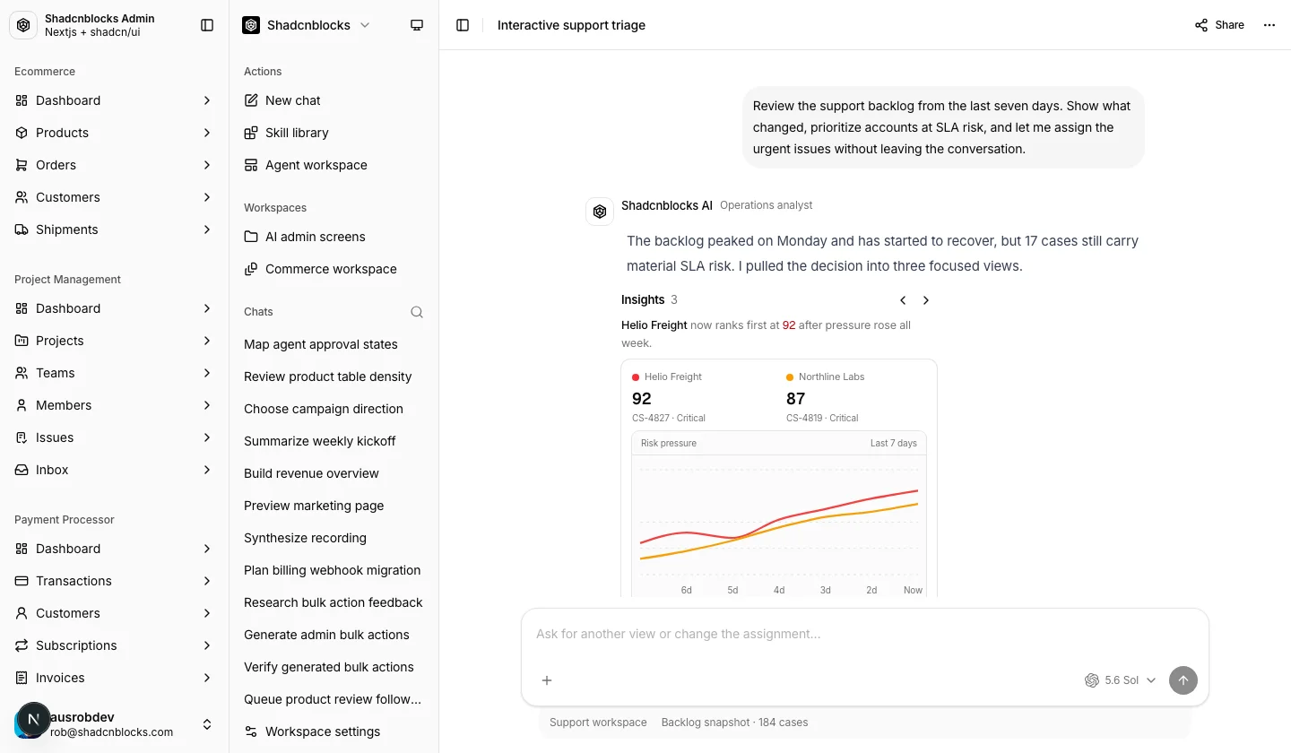 AI · Conversation 15 — Shadcn Admin Kit