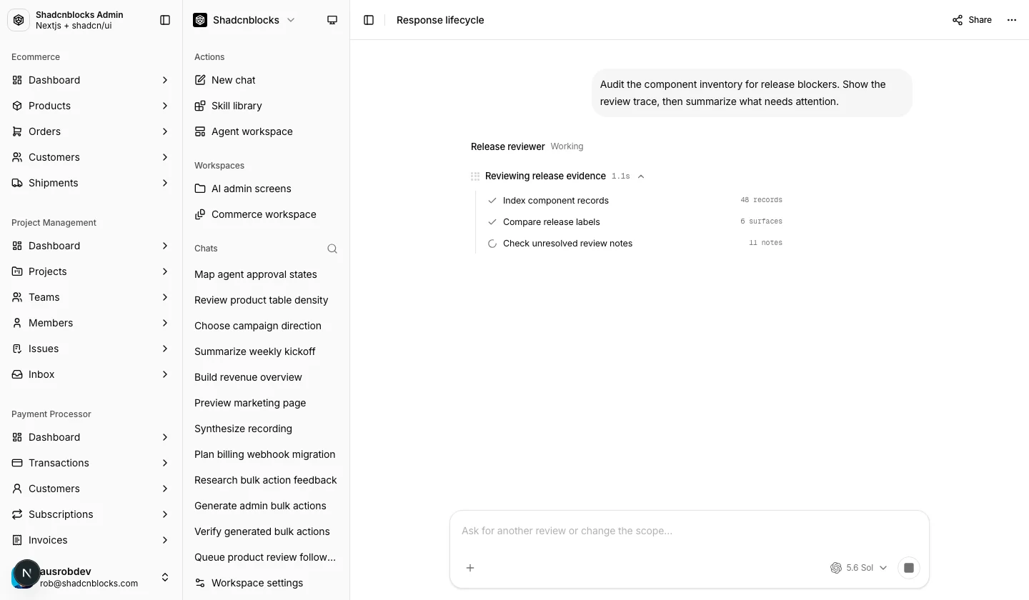 AI · Conversation 17 — Shadcn Admin Kit