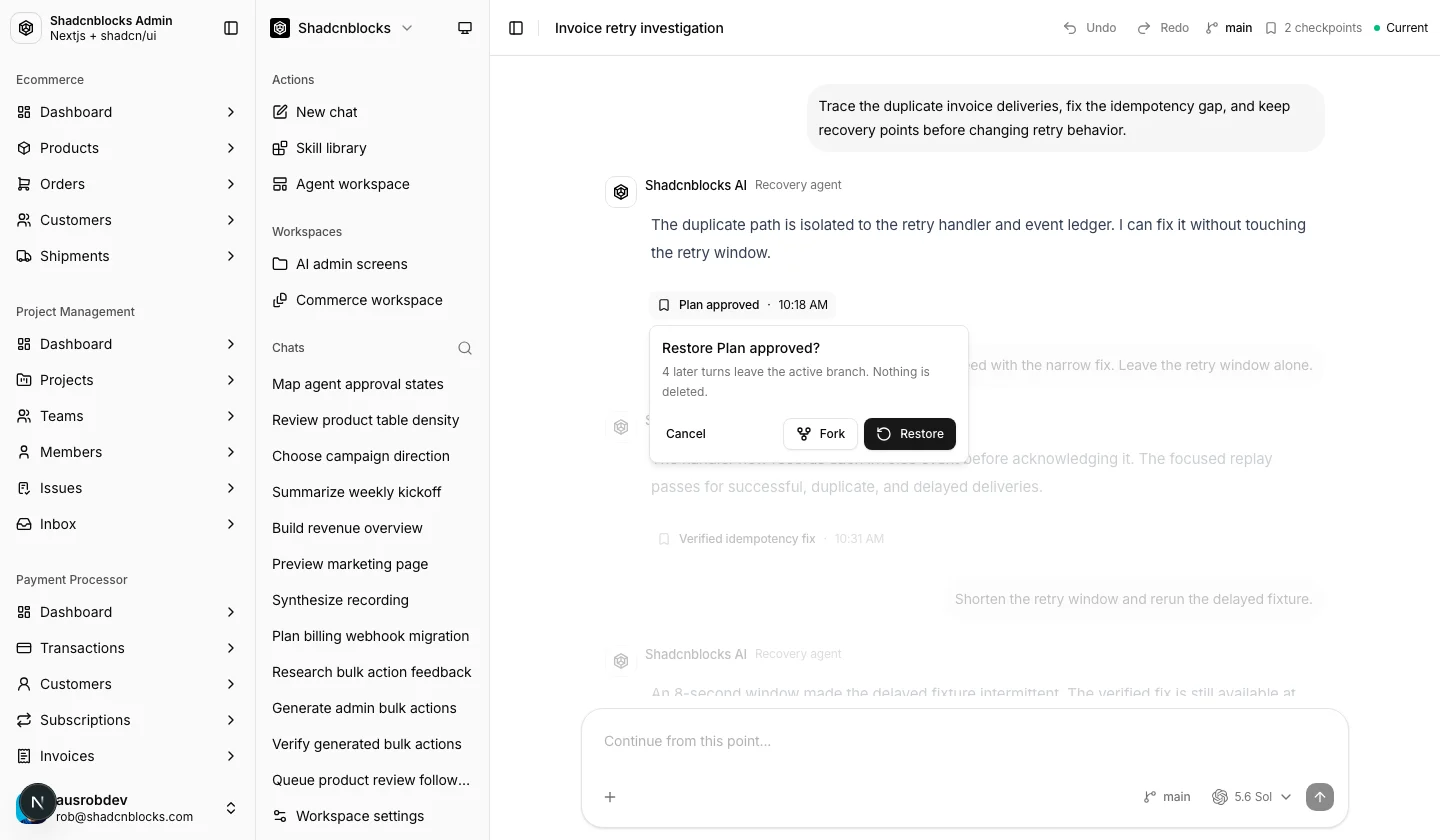 AI · Conversation 19 — Shadcn Admin Kit