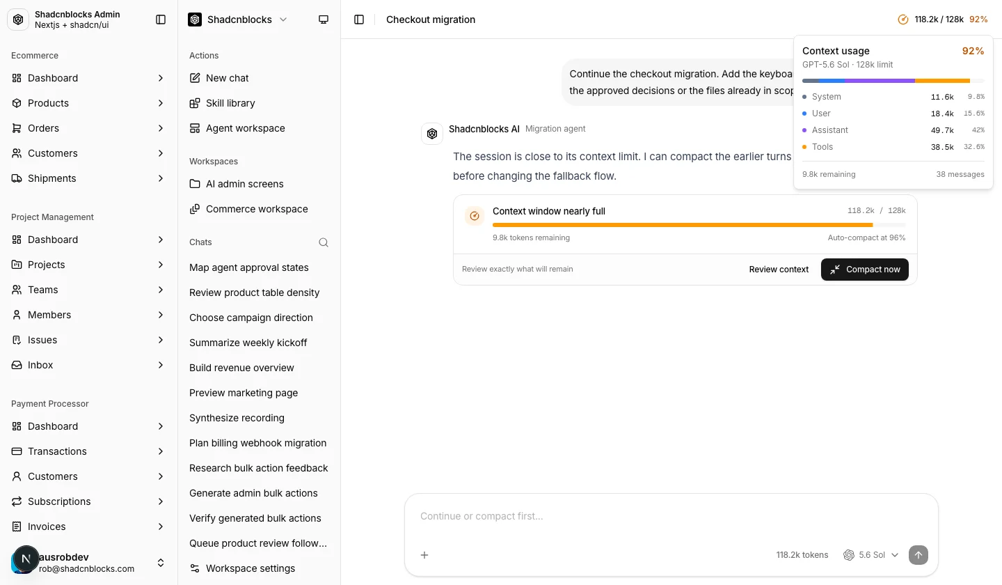 AI · Conversation 20 — Shadcn Admin Kit