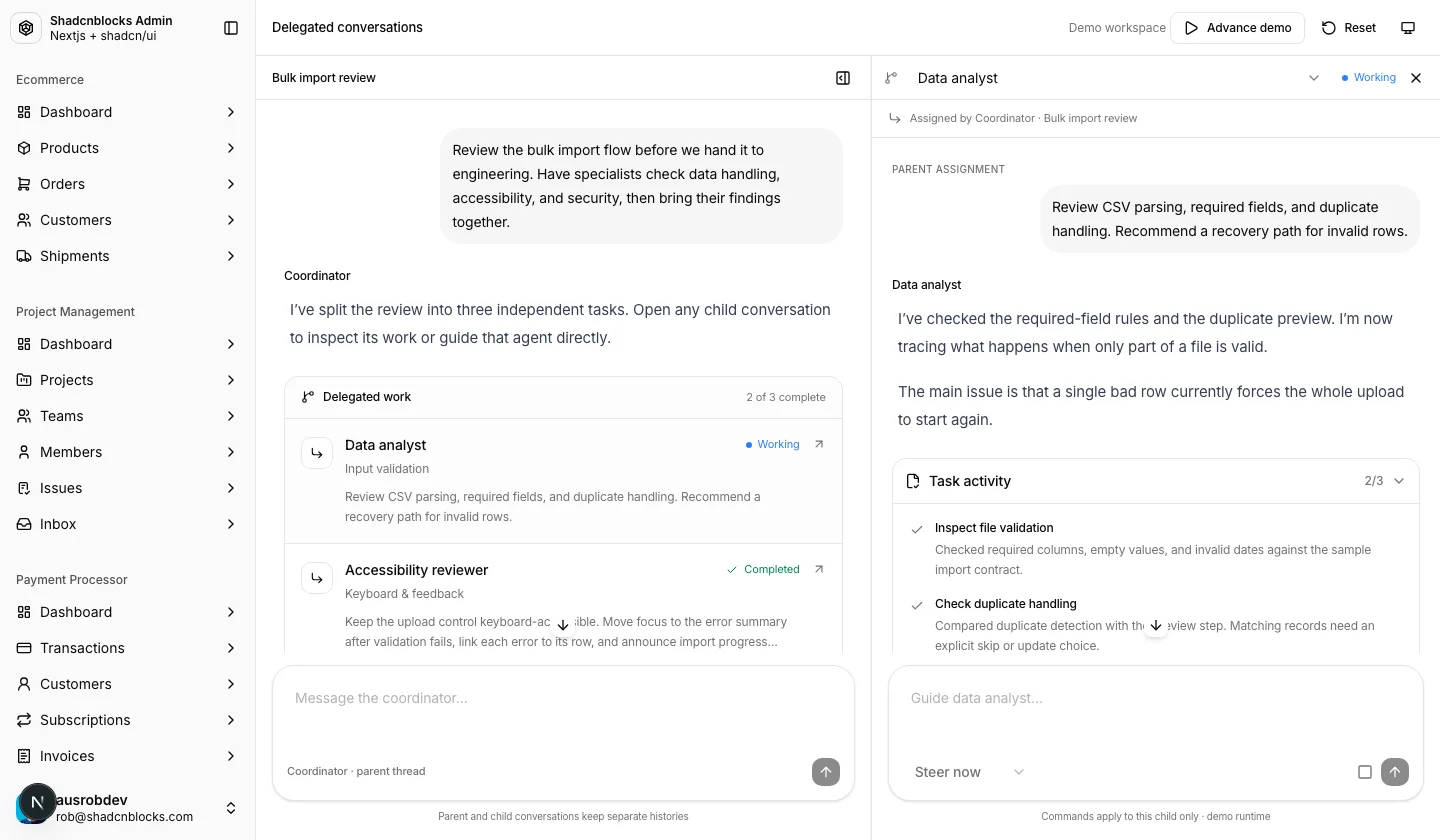 AI · Conversation 21 — Shadcn Admin Kit