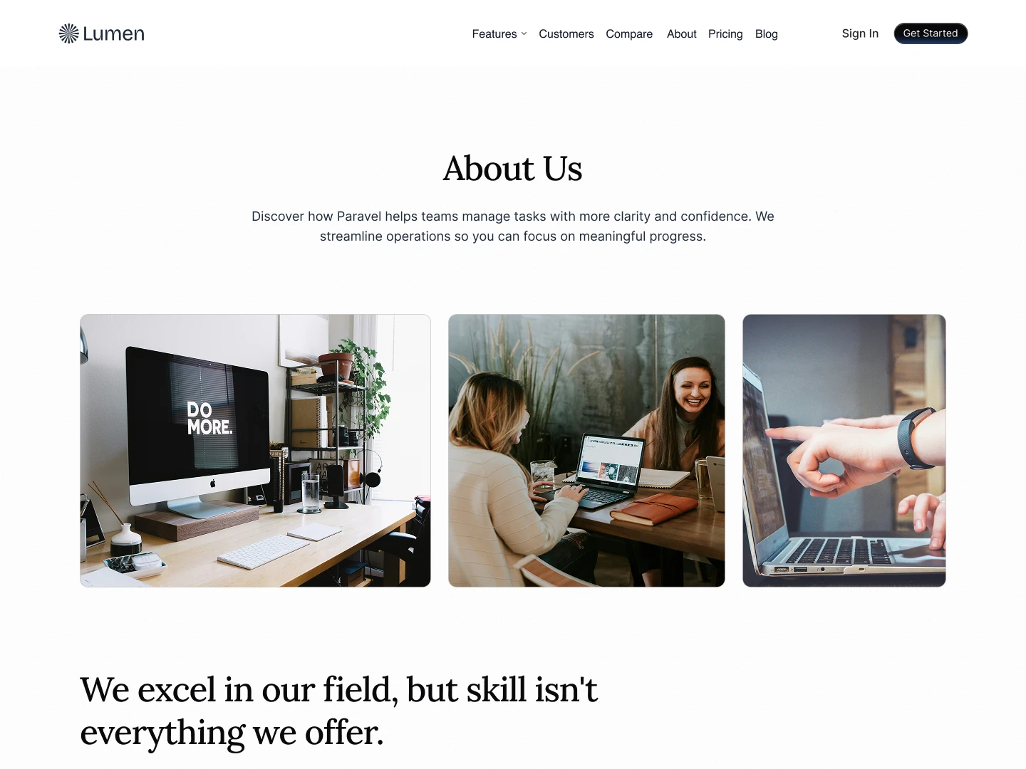 Lumen Website Screenshot 2