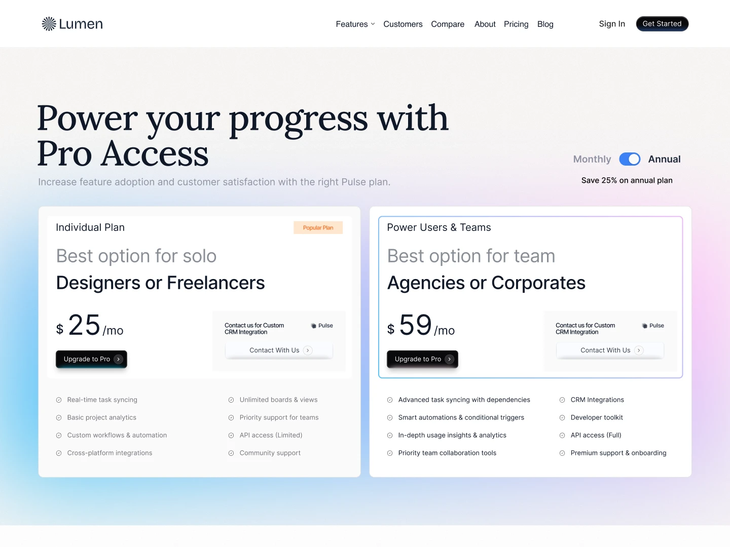 Lumen Website Screenshot 3